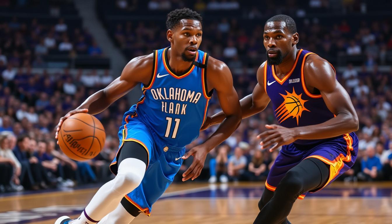 catch the electrifying nba cup clash on 28 november 2025 as oklahoma city thunder face phoenix suns. witness the epic shai vs kd duel that could determine the west group standings.